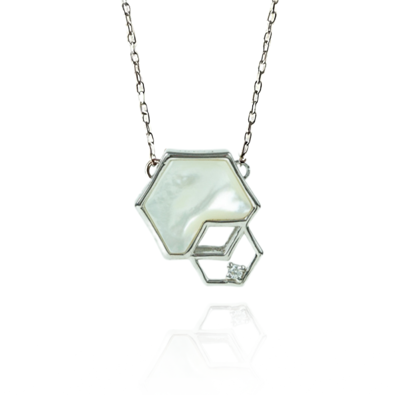 K18WG ロゴネックレス